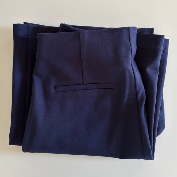 LOFT Navy Wide Leg Women's Ponte Pants - Picture 3 of 4